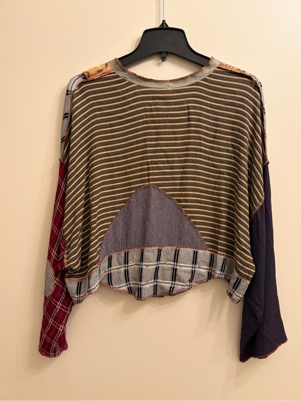 Nothing Matches | Patchwork Button Top- Multicolor - Picture 9 of 10